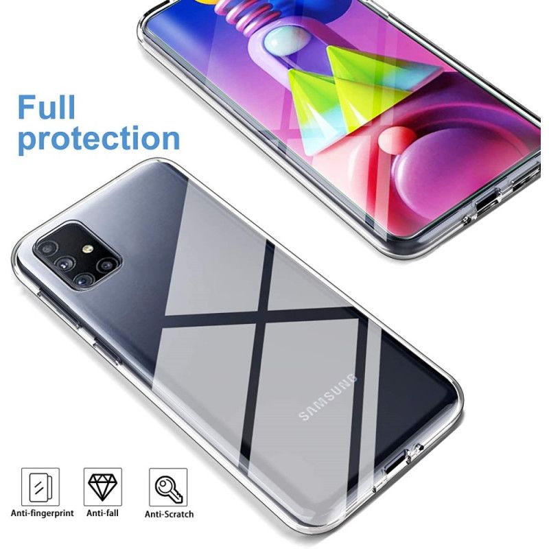 Deksel Samsung Galaxy M51 Skall Og Skjermherdet Glass Anti-fall