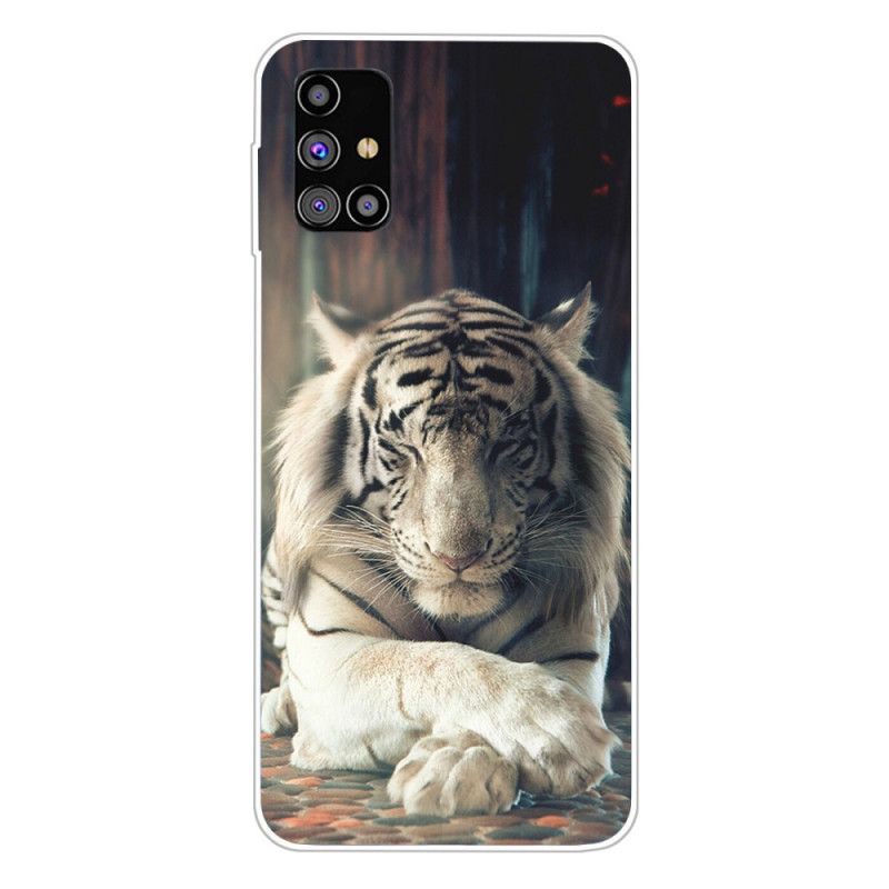 Deksel Samsung Galaxy M51 Svart Fleksibel Tiger Anti-fall