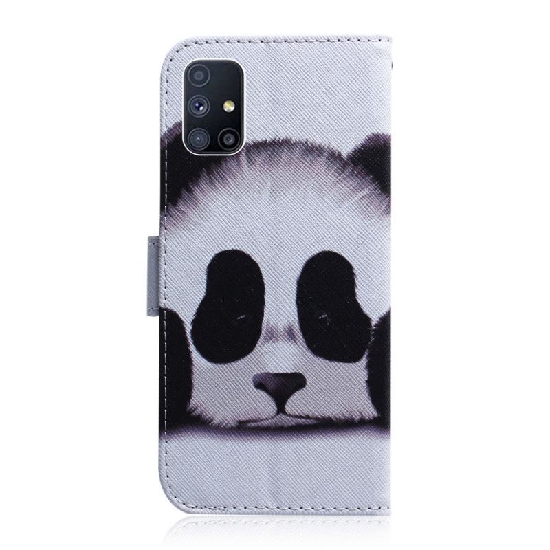 Folio Deksel for Samsung Galaxy M51 Panda Ansikt