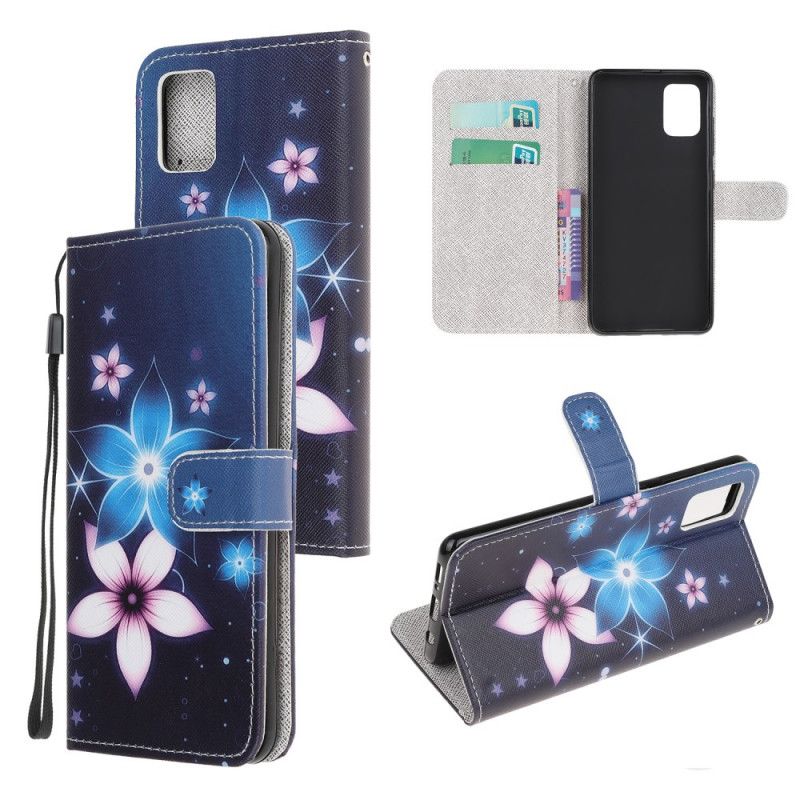 Folio Deksel Samsung Galaxy M51 Måneblomster Med Tanga