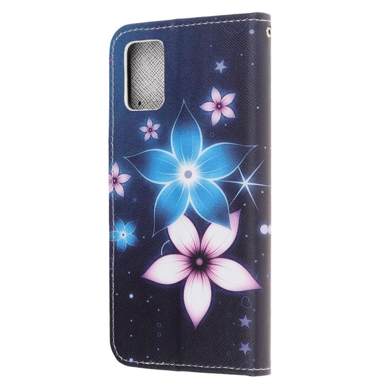 Folio Deksel Samsung Galaxy M51 Måneblomster Med Tanga