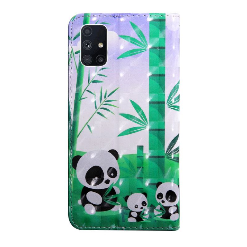 Folio Deksel Samsung Galaxy M51 Pandafamilie