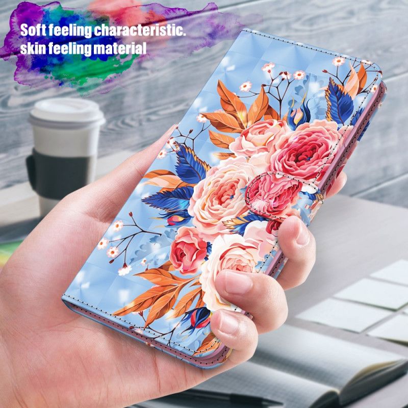 Folio Deksel Samsung Galaxy M51 Rød Romantisk Lyspunkt Med Tanga