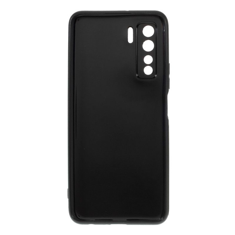 Deksel for Huawei P40 Lite 5G Silikon Karbonfiber