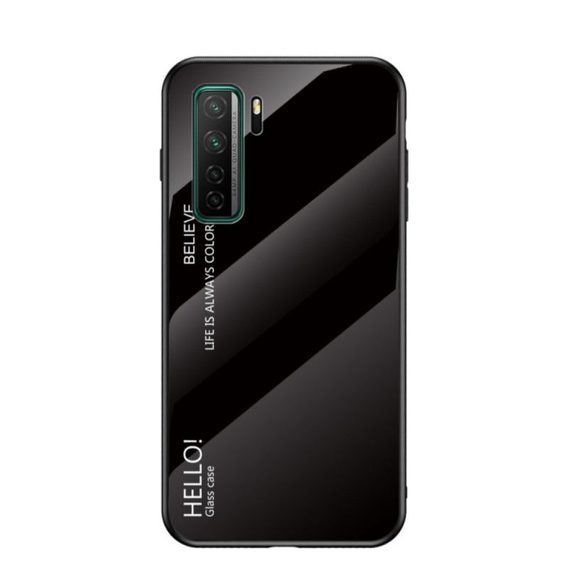 Deksel Huawei P40 Lite 5G Svart Hei Herdet Glass
