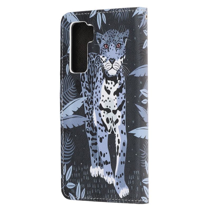 Folio Deksel for Huawei P40 Lite 5G Leopard Med Tanga