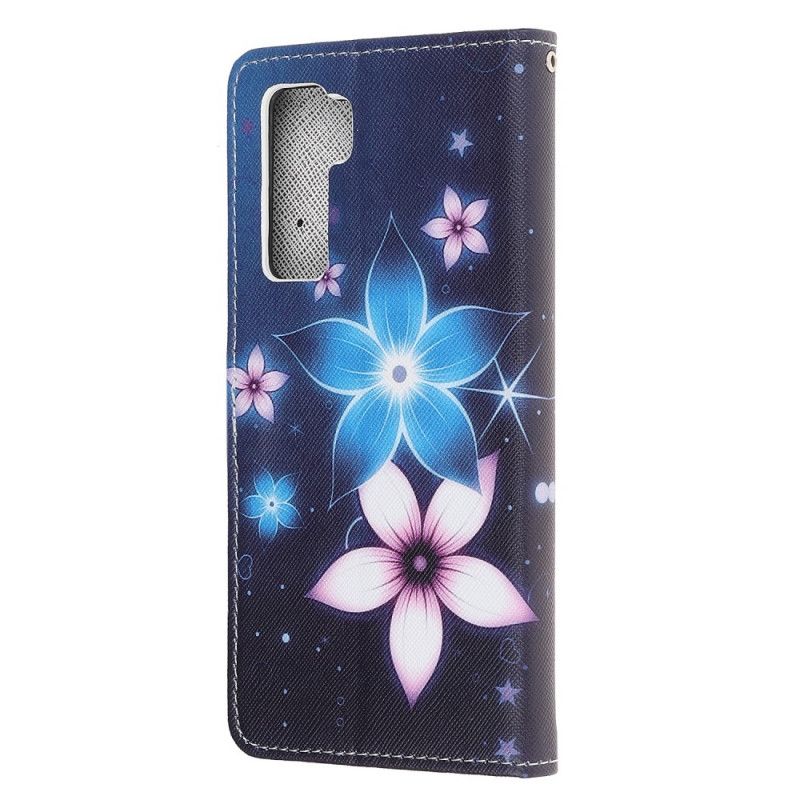 Folio Deksel for Huawei P40 Lite 5G Måneblomster Med Tanga