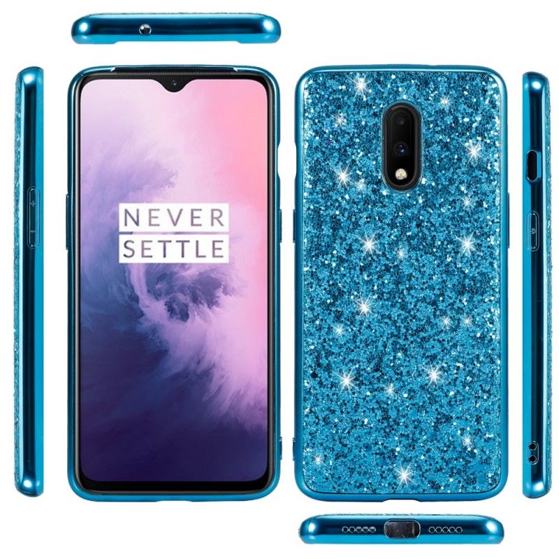 Deksel for OnePlus 7 Svart Premium Glitter