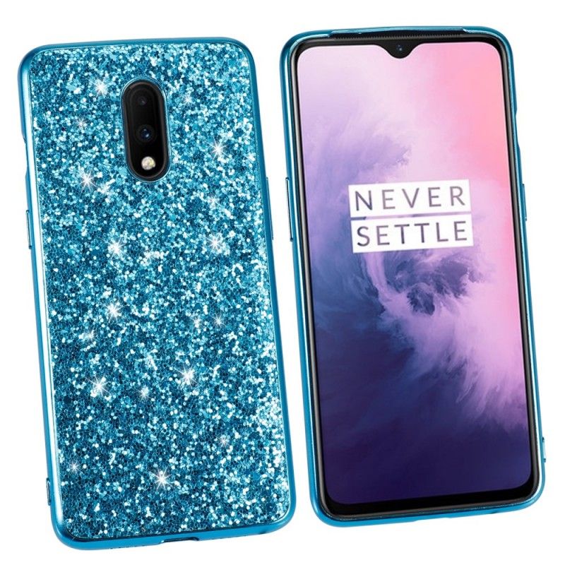 Deksel for OnePlus 7 Svart Premium Glitter