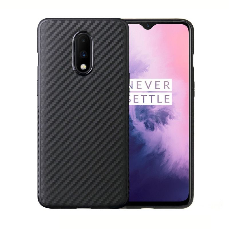 Deksel OnePlus 7 Svart Magisk Karbonfiber Anti-fall