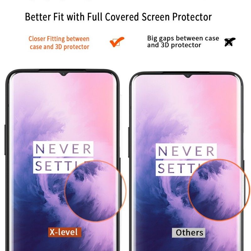 Deksel OnePlus 7 Svart Mobildeksel Verge-Serien X-Nivå