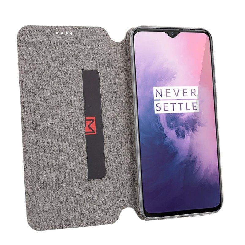 Folio Deksel OnePlus 7 Svart Strukturert Vili Dmx