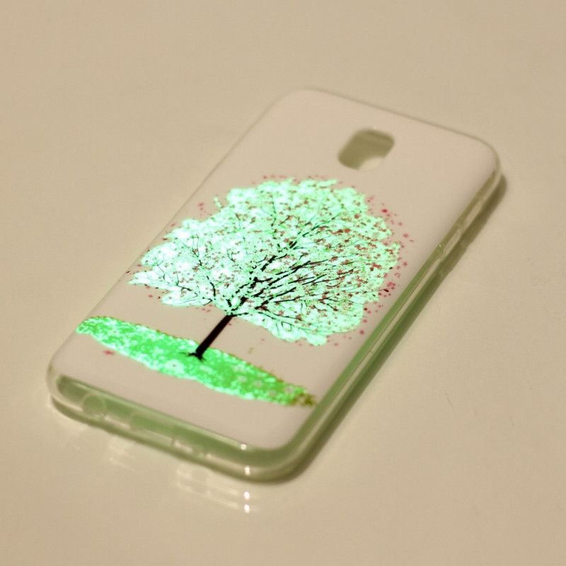 Deksel for Samsung Galaxy J7 2017 Fluorescerende Blomstrende Tre