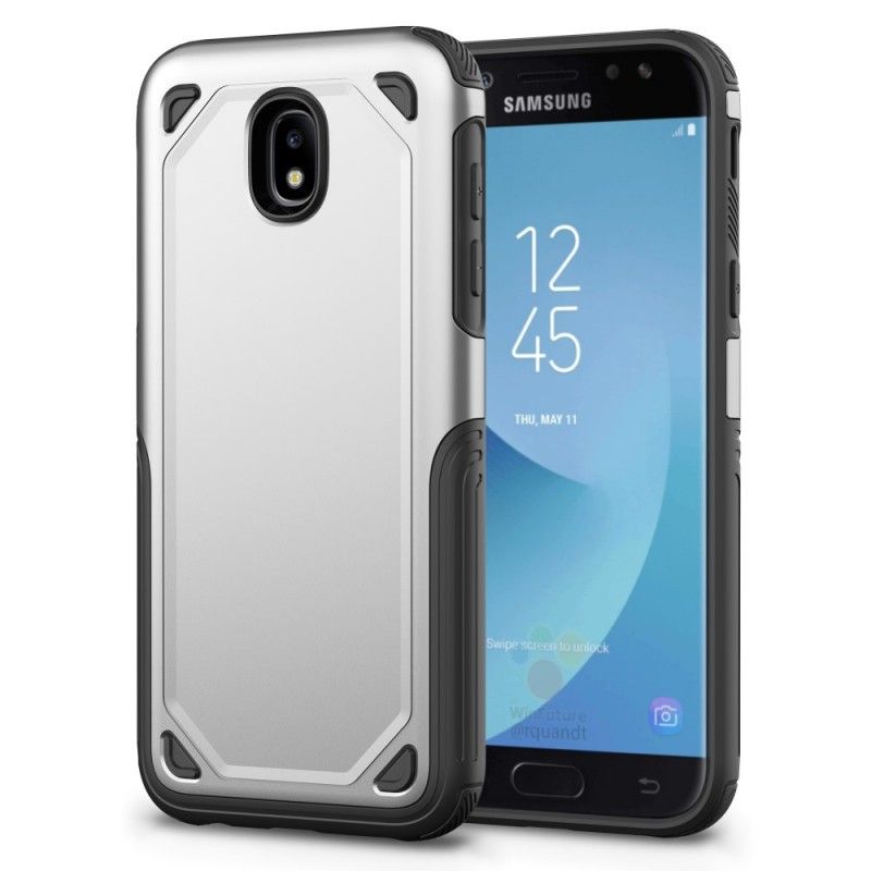 Deksel for Samsung Galaxy J7 2017 Svart Rustning Av Metall