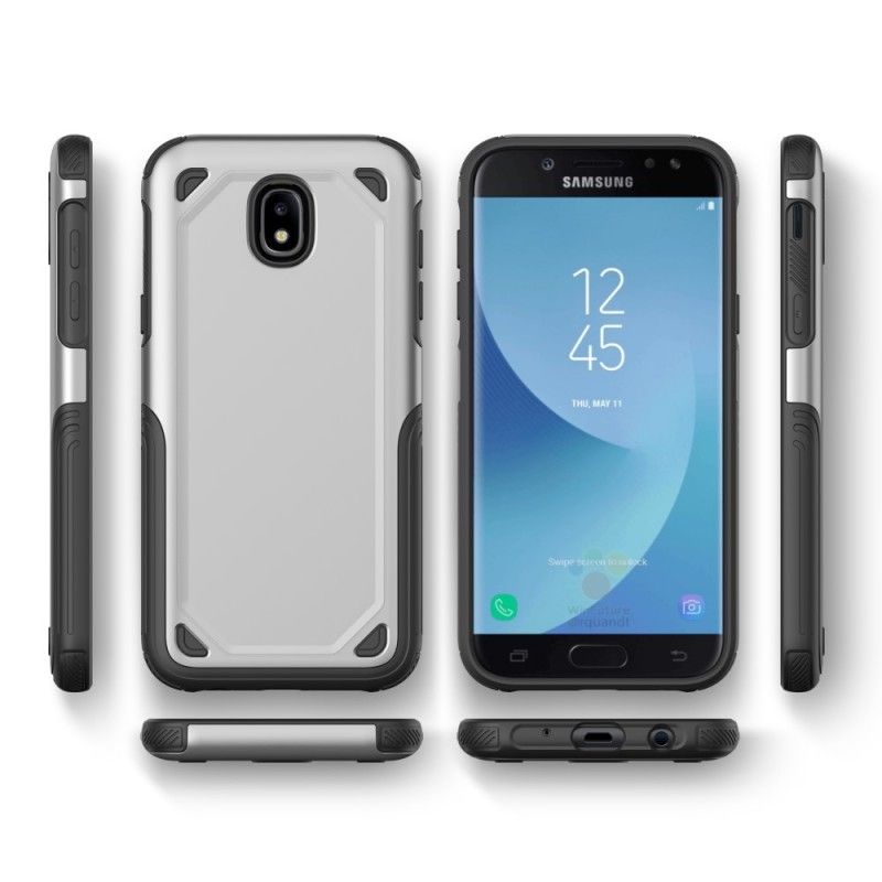 Deksel for Samsung Galaxy J7 2017 Svart Rustning Av Metall