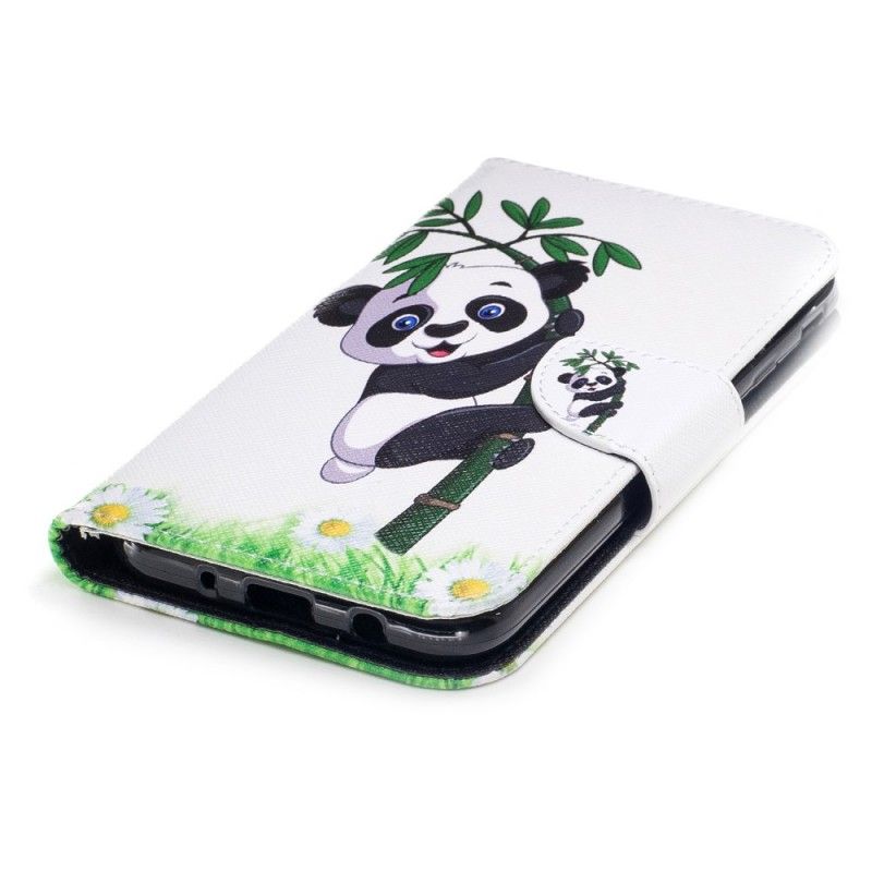 Folio Deksel for Samsung Galaxy J7 2017 Panda På Bambus