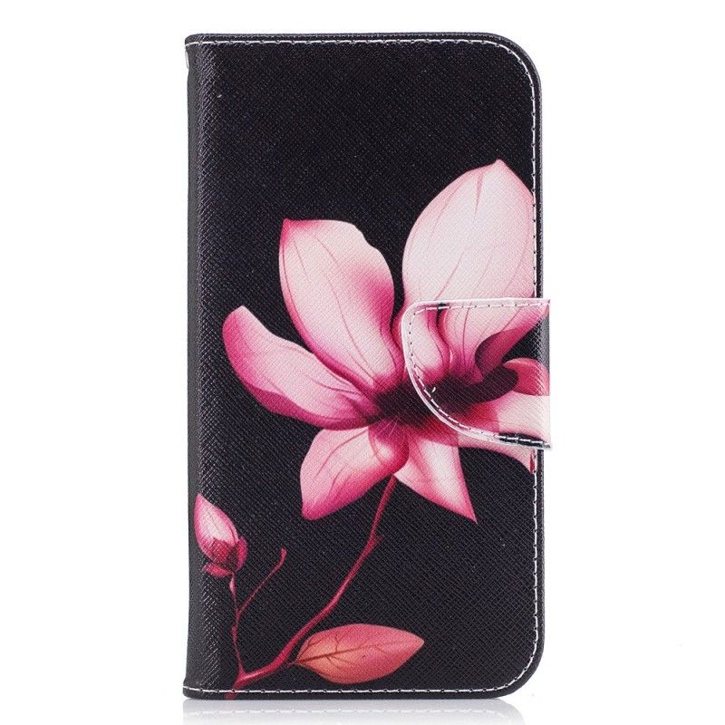 Folio Deksel for Samsung Galaxy J7 2017 Rosa Blomst