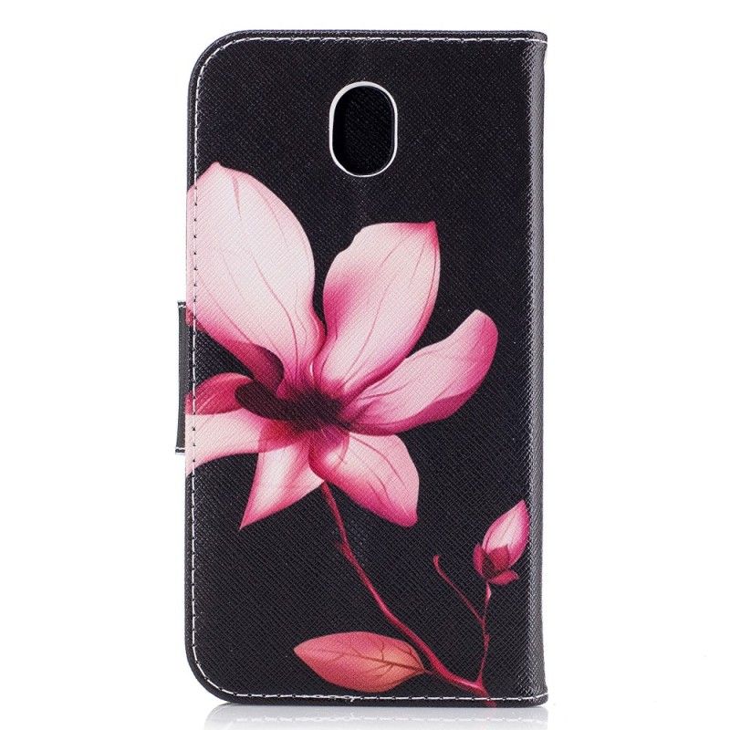 Folio Deksel for Samsung Galaxy J7 2017 Rosa Blomst