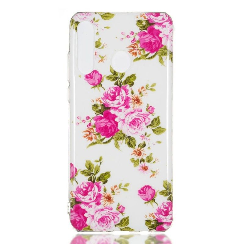 Deksel for Huawei P30 Lite Fluorescerende Frihetsblomster