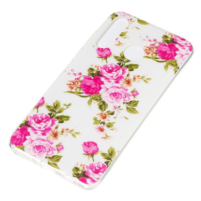 Deksel for Huawei P30 Lite Fluorescerende Frihetsblomster