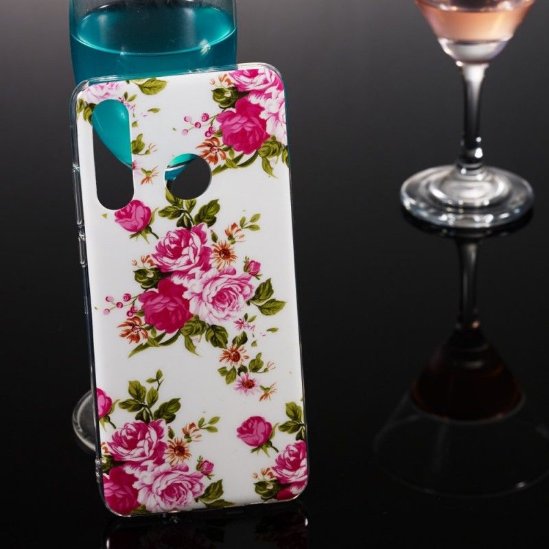 Deksel for Huawei P30 Lite Fluorescerende Frihetsblomster