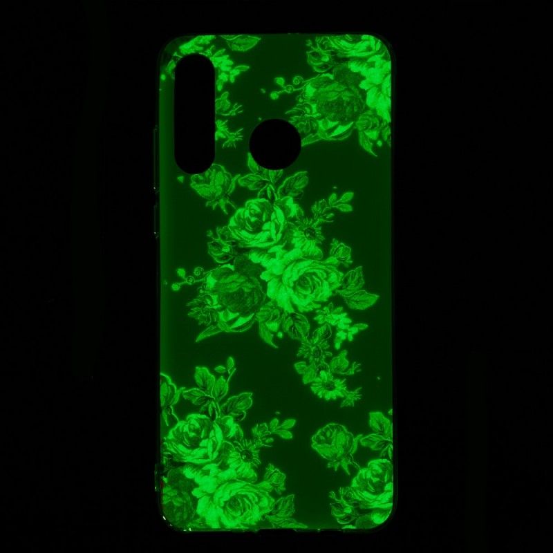 Deksel for Huawei P30 Lite Fluorescerende Frihetsblomster