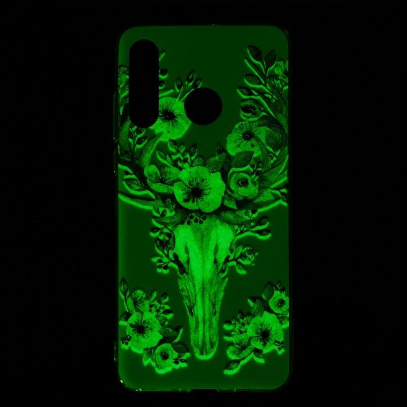 Deksel Huawei P30 Lite Fluorescerende Blomstrende Elg