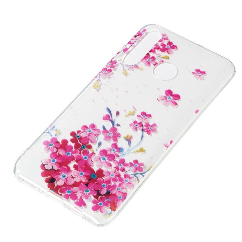 Deksel Huawei P30 Lite Gule Og Magenta Blomster