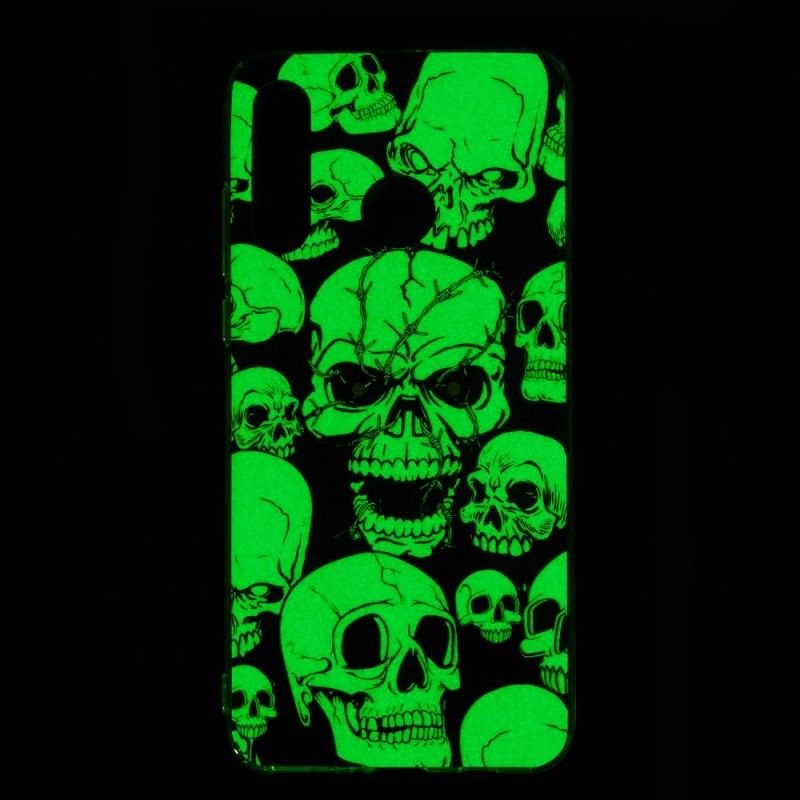 Deksel Huawei P30 Lite Oppmerksomhet Fluorescerende Hodeskaller Anti-fall