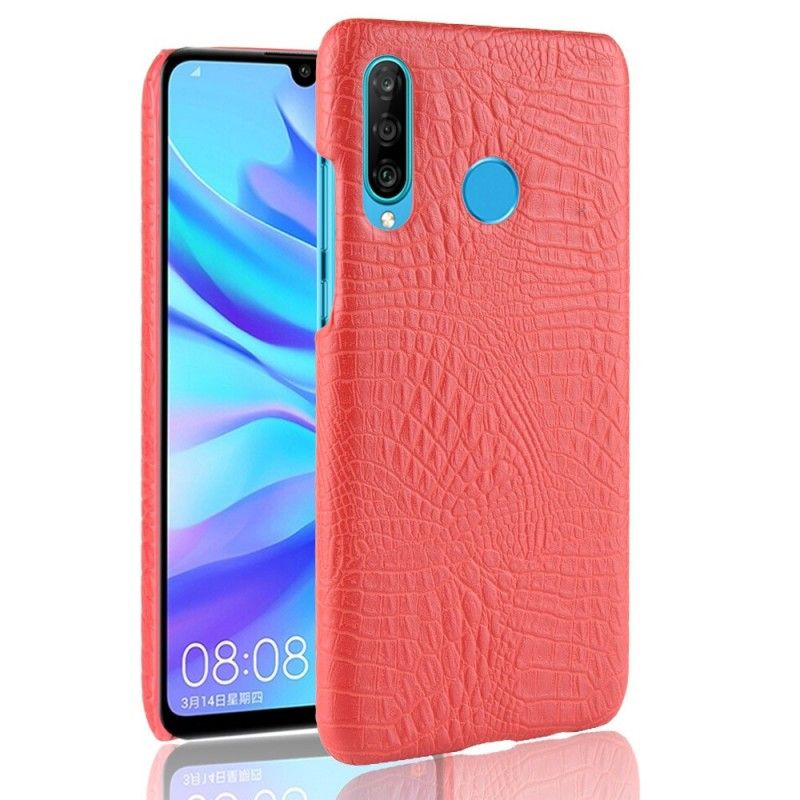 Deksel Huawei P30 Lite Svart Krokodillehudeffekt