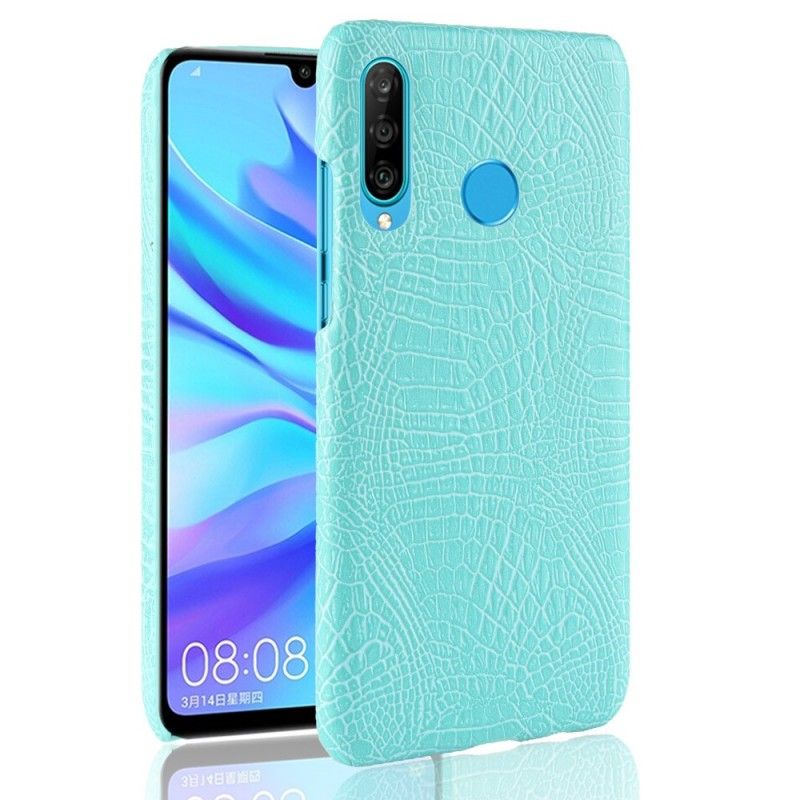 Deksel Huawei P30 Lite Svart Krokodillehudeffekt