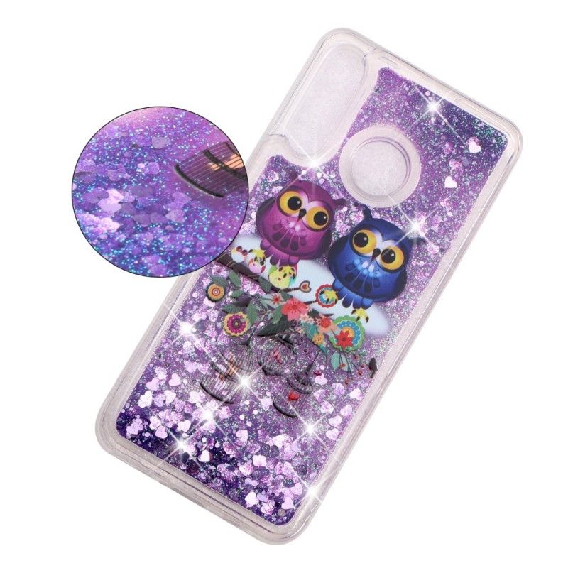 Deksel Huawei P30 Lite Ugler Glitter