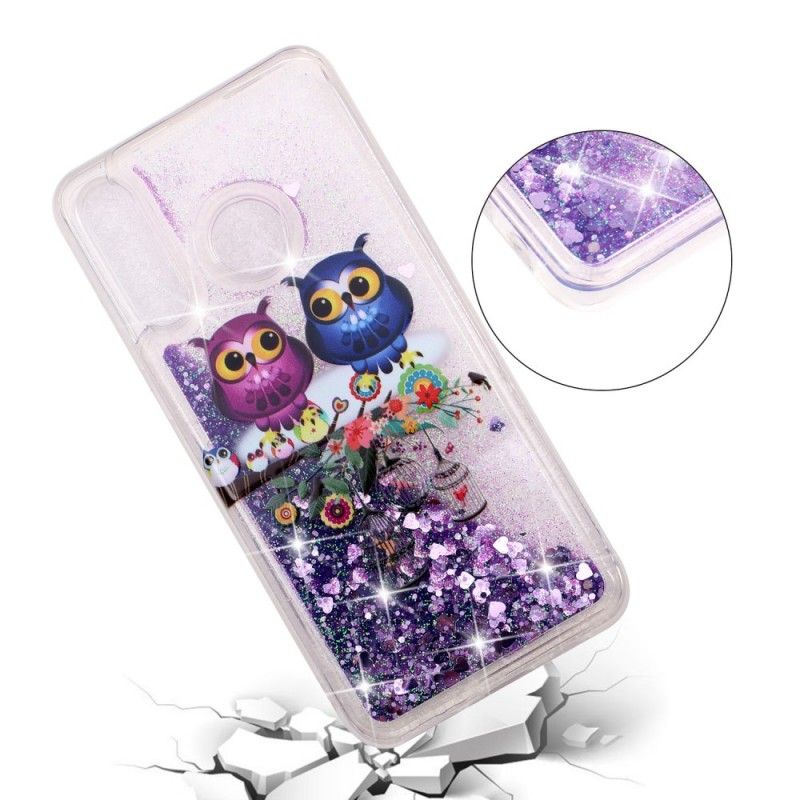 Deksel Huawei P30 Lite Ugler Glitter