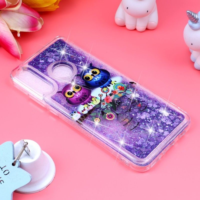 Deksel Huawei P30 Lite Ugler Glitter