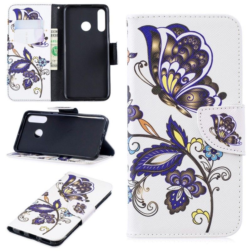 Folio Deksel for Huawei P30 Lite Sommerfugletatovering