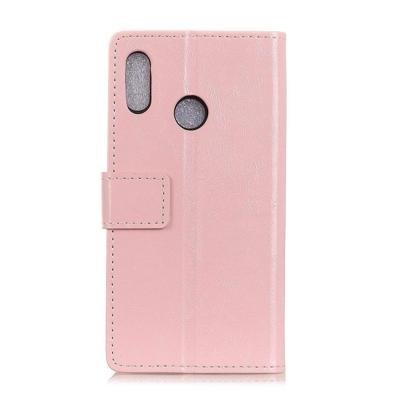 Folio Deksel for Huawei P30 Lite Svart Enkel Skinnende Skinneffekt