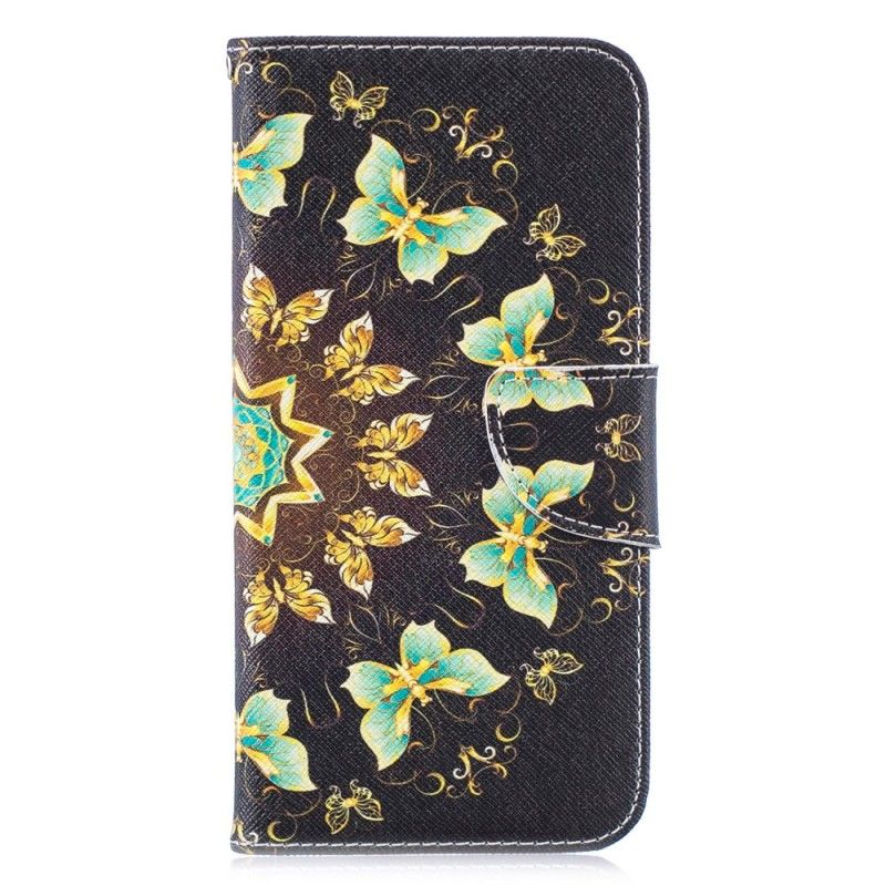 Folio Deksel Huawei P30 Lite Sommerfuglmandala