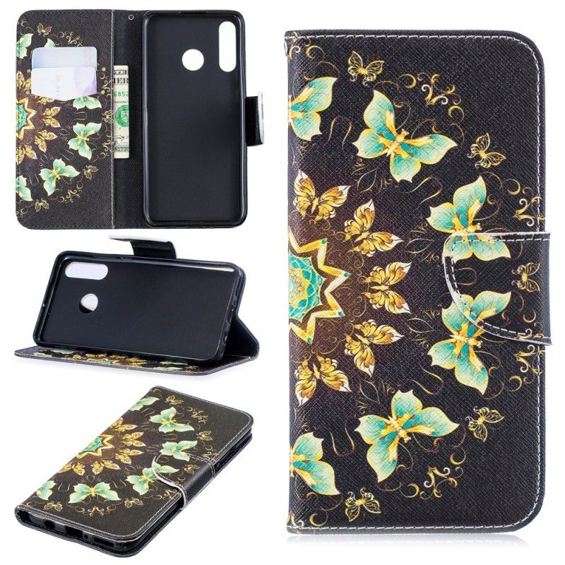 Folio Deksel Huawei P30 Lite Sommerfuglmandala