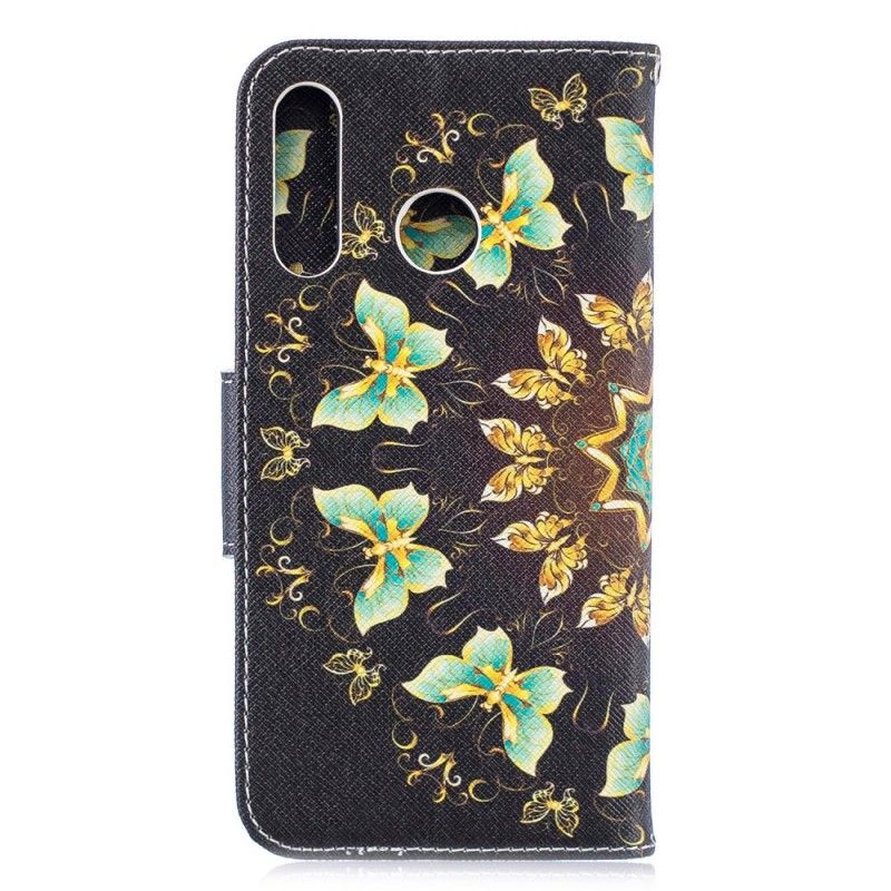 Folio Deksel Huawei P30 Lite Sommerfuglmandala