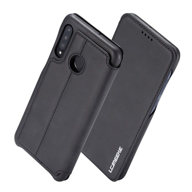 Folio Deksel Huawei P30 Lite Svart Lc.Imeeke Skinneffekt Beskyttelse