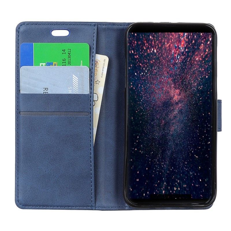 Folio Deksel Huawei P30 Lite Svart Retro Matt Skinneffekt