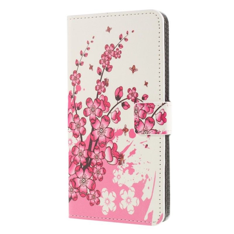 Folio Deksel Huawei P30 Lite Tropiske Blomster