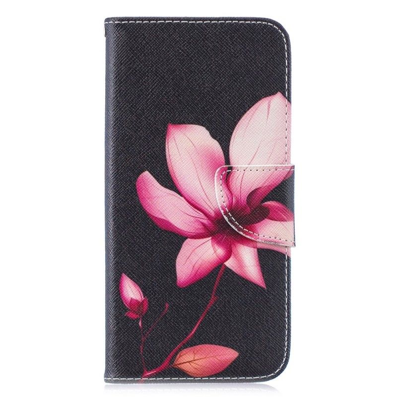 Lærdeksel Folio Deksel Huawei P30 Lite Mobildeksel Rosa Blomst