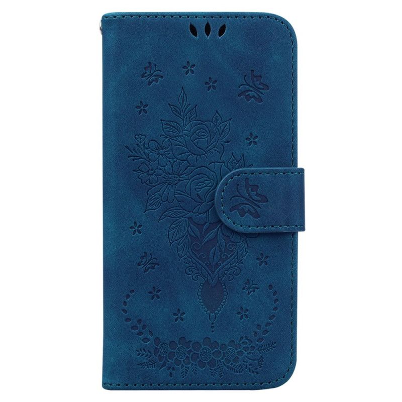 Folio Deksel Oppo Reno 12 5g Floralie Med Stropp Beskyttelse Deksel