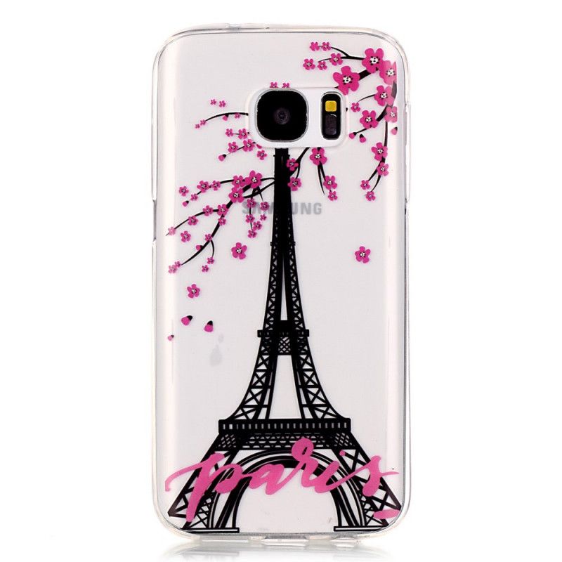 Deksel Samsung Galaxy S7 Blomstret Eiffeltårn