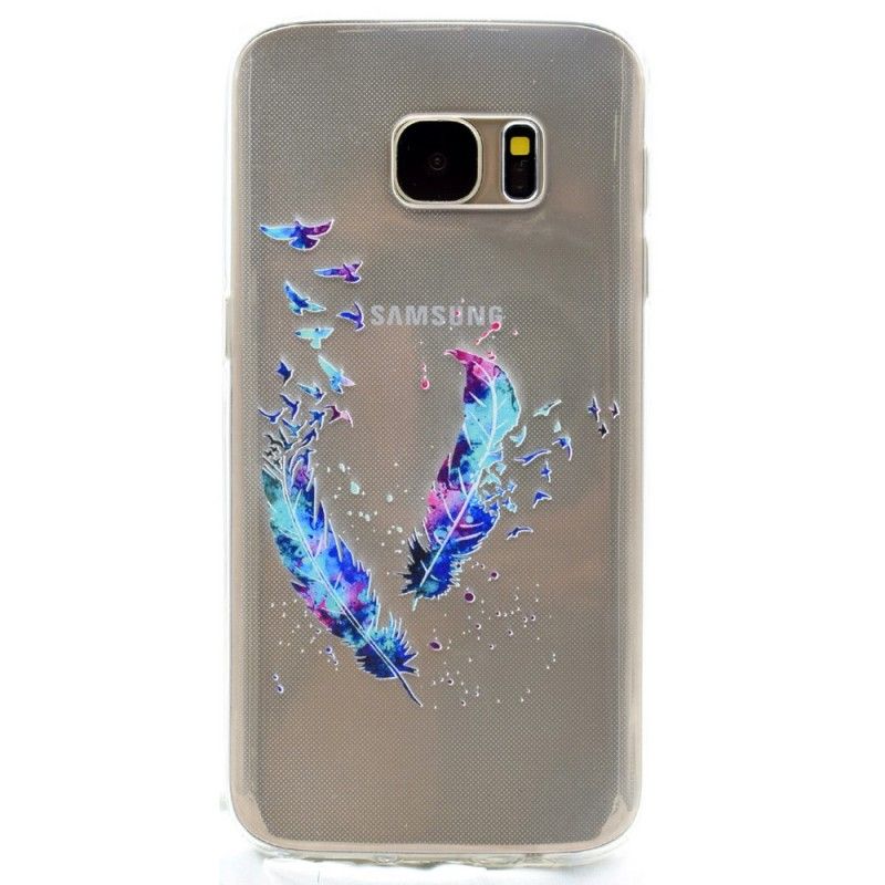 Deksel Samsung Galaxy S7 Gjennomsiktige Fjær Beskyttelse