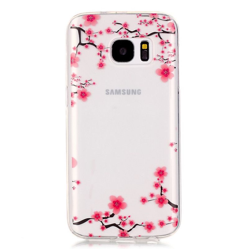 Deksel Samsung Galaxy S7 Rød Blomstrende Grener