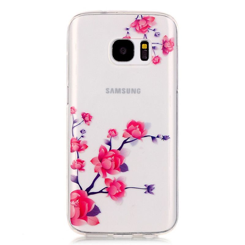 Deksel Samsung Galaxy S7 Rød Blomstrende Grener