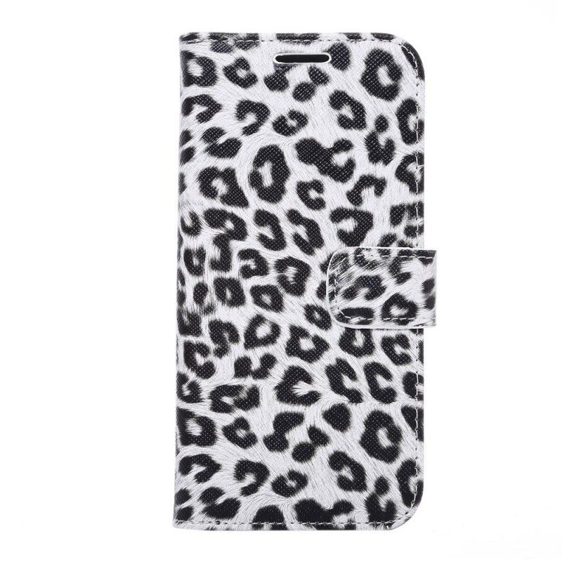 Folio Deksel for Samsung Galaxy S7 Hvit Leopard