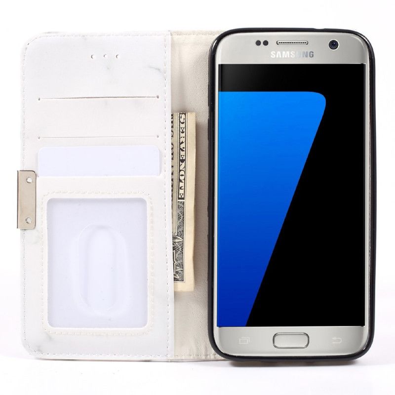 Folio Deksel for Samsung Galaxy S7 Marmor